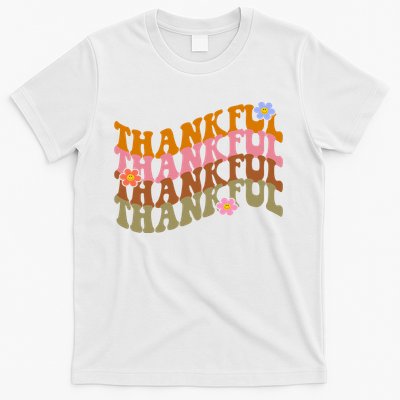 Thankful Retro Sunflower Cute Gift T-Shirt