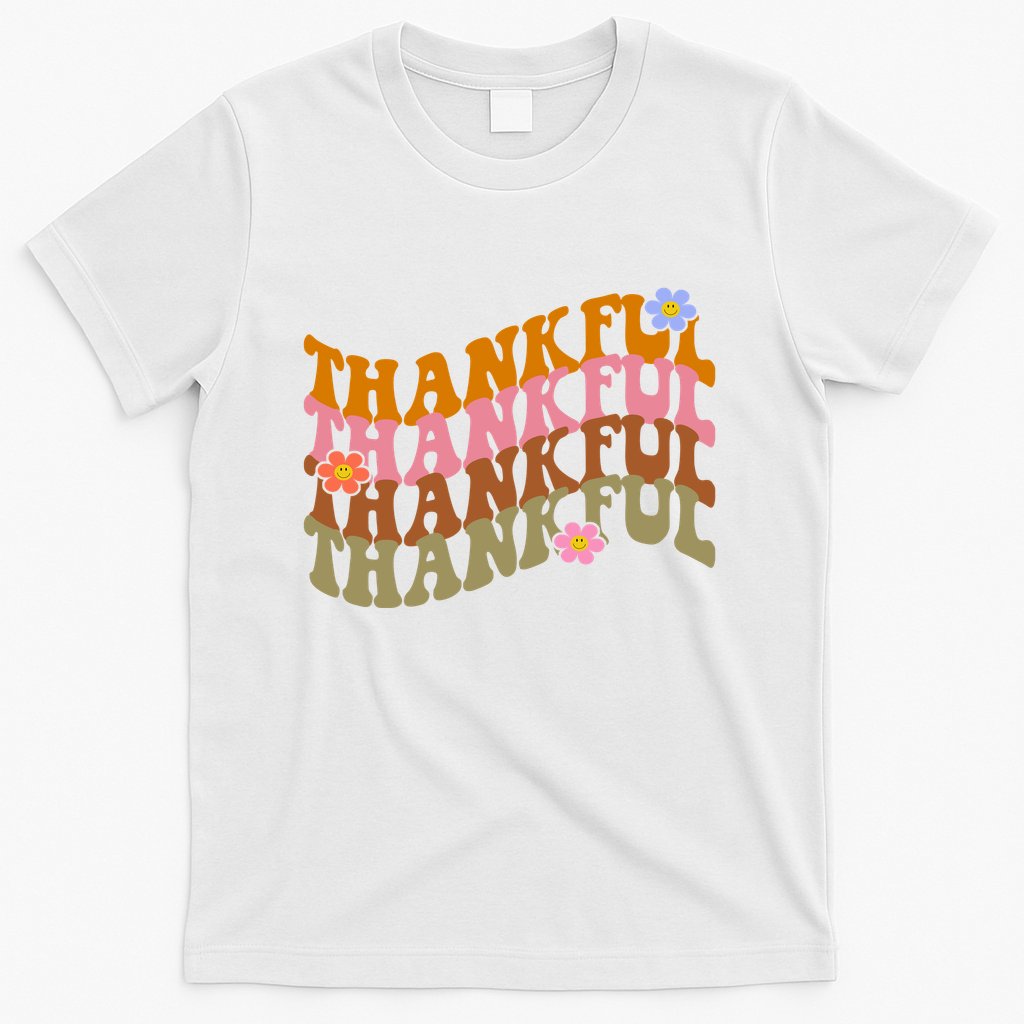 Thankful Retro Sunflower Cute Gift T-Shirt