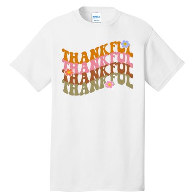 Thankful Retro Sunflower Cute Gift Tall T-Shirt