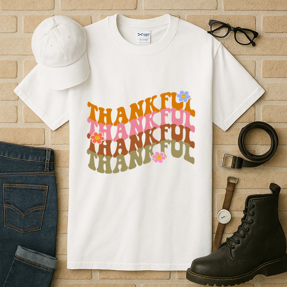 Thankful Retro Sunflower Cute Gift Tall T-Shirt