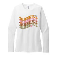 Thankful Retro Sunflower Cute Gift Womens CVC Long Sleeve Shirt