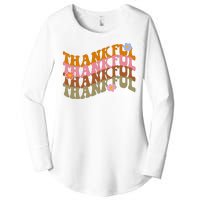 Thankful Retro Sunflower Cute Gift Women's Perfect Tri Tunic Long Sleeve Shirt