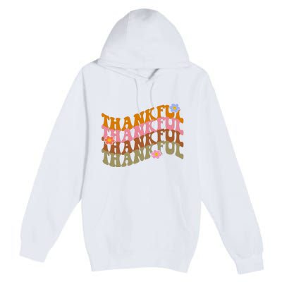 Thankful Retro Sunflower Cute Gift Premium Pullover Hoodie