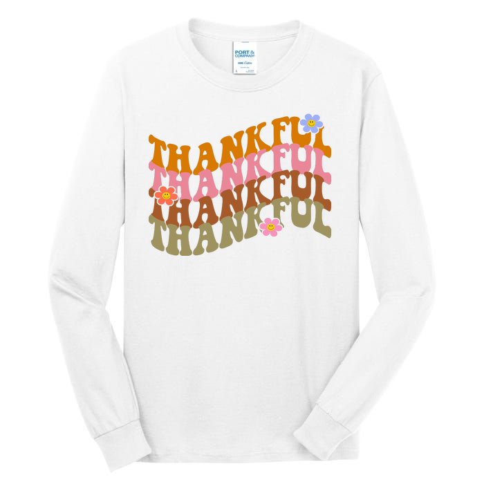 Thankful Retro Sunflower Cute Gift Tall Long Sleeve T-Shirt