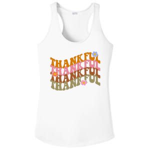 Thankful Retro Sunflower Cute Gift Ladies PosiCharge Competitor Racerback Tank