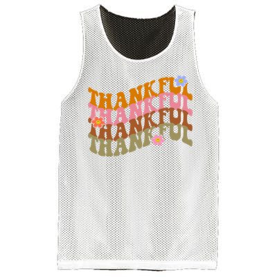 Thankful Retro Sunflower Cute Gift Mesh Reversible Basketball Jersey Tank