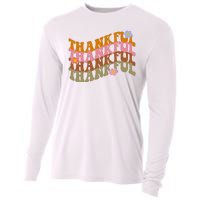 Thankful Retro Sunflower Cute Gift Cooling Performance Long Sleeve Crew