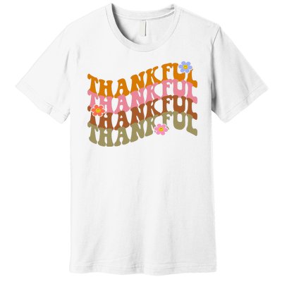 Thankful Retro Sunflower Cute Gift Premium T-Shirt