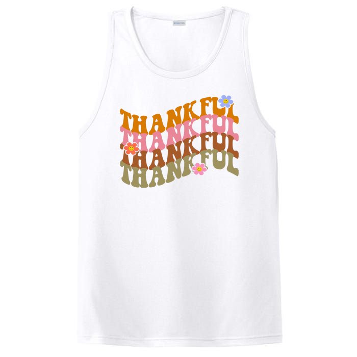 Thankful Retro Sunflower Cute Gift PosiCharge Competitor Tank