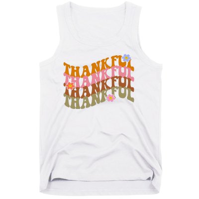 Thankful Retro Sunflower Cute Gift Tank Top