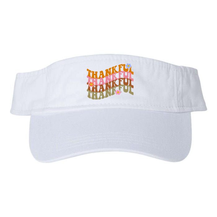 Thankful Retro Sunflower Cute Gift Valucap Bio-Washed Visor