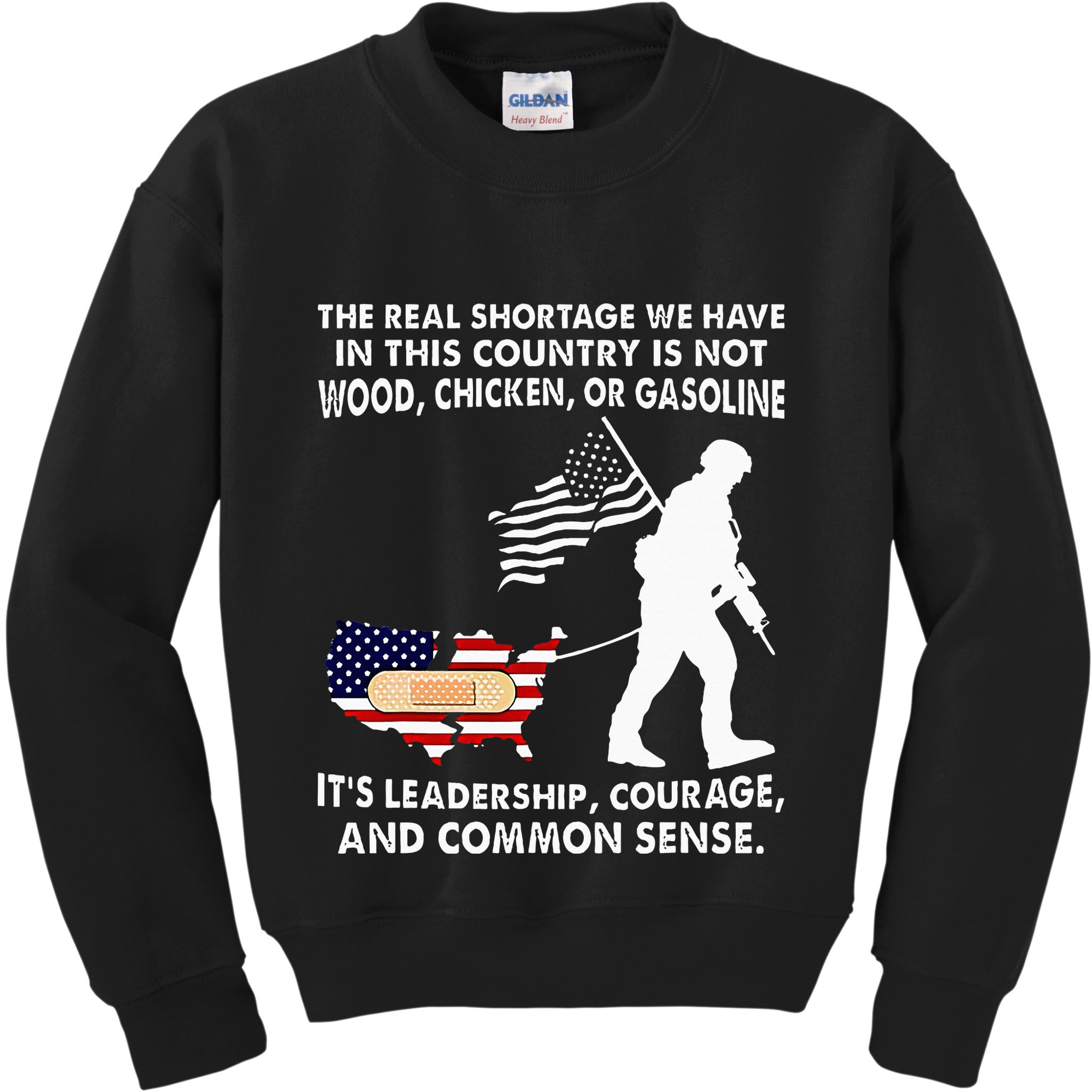 The Real Shortage We Have Leadership Courage Common Sense Kids Sweatshirt