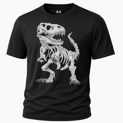 T Rex Skeleton Dino Bones Paleontologist Fossil Dinosaur Cooling Performance Crew T-Shirt
