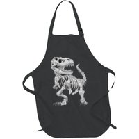 T Rex Skeleton Dino Bones Paleontologist Fossil Dinosaur Full-Length Apron With Pockets