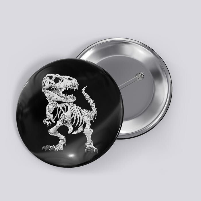 T Rex Skeleton Dino Bones Paleontologist Fossil Dinosaur Button