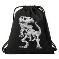 T Rex Skeleton Dino Bones Paleontologist Fossil Dinosaur Drawstring Bag