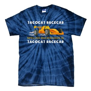 Tacocat Racecar Spelled Backwards Funny Taco Cat Lovers Tie-Dye T-Shirt