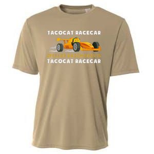 Tacocat Racecar Spelled Backwards Funny Taco Cat Lovers Cooling Performance Crew T-Shirt