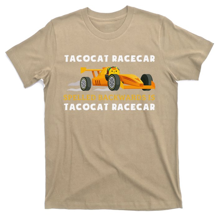 Tacocat Racecar Spelled Backwards Funny Taco Cat Lovers T-Shirt