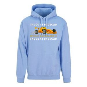 Tacocat Racecar Spelled Backwards Funny Taco Cat Lovers Unisex Surf Hoodie