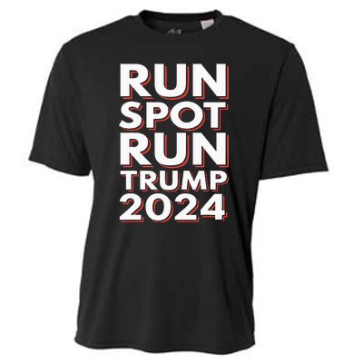 Trump Run Spot Run Funny Trump 2024 Merchandise Cooling Performance Crew T-Shirt