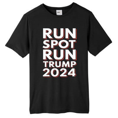 Trump Run Spot Run Funny Trump 2024 Merchandise Tall Fusion ChromaSoft Performance T-Shirt