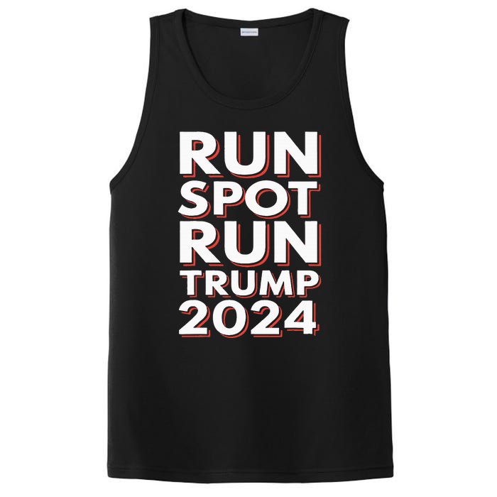 Trump Run Spot Run Funny Trump 2024 Merchandise PosiCharge Competitor Tank