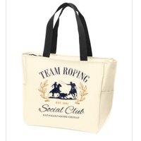 Team Roping Social Club Eat Sleep Rope Texas Rodeo Zip Tote Bag