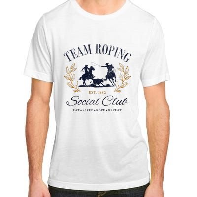 Team Roping Social Club Eat Sleep Rope Texas Rodeo Adult ChromaSoft Performance T-Shirt