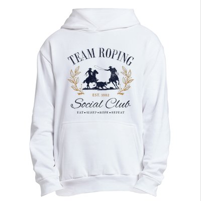 Team Roping Social Club Eat Sleep Rope Texas Rodeo Urban Pullover Hoodie