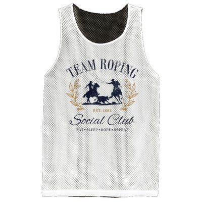 Team Roping Social Club Eat Sleep Rope Texas Rodeo Mesh Reversible Basketball Jersey Tank