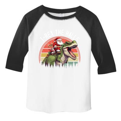 Tree Rex Santa Claus Dino Lover Merry Christmas Dinoasur Gift Toddler Fine Jersey T-Shirt