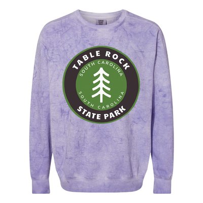 Table Rock State Park South Carolina Sc Tree Badge Vacation Colorblast Crewneck Sweatshirt