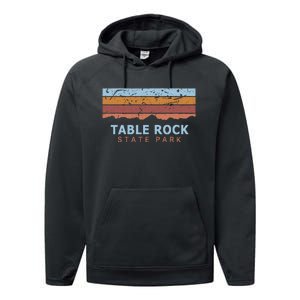 Table Rock State Park South Carolina Retro Cool Performance Fleece Hoodie