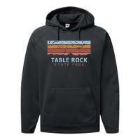 Table Rock State Park South Carolina Retro Cool Performance Fleece Hoodie