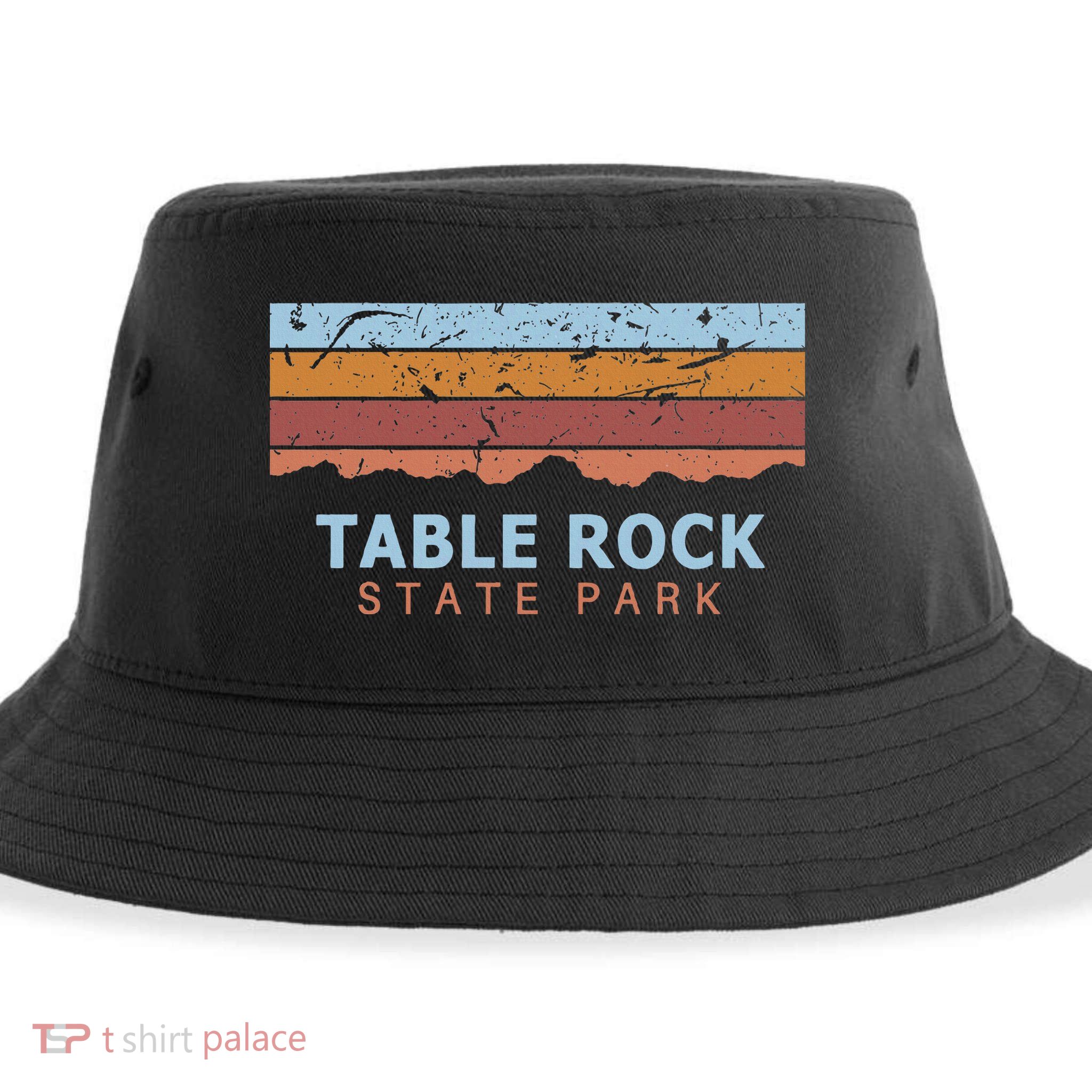 Table Rock State Park South Carolina Retro Cool Sustainable Bucket Hat