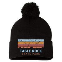 Table Rock State Park South Carolina Retro Cool Pom Pom 12in Knit Beanie