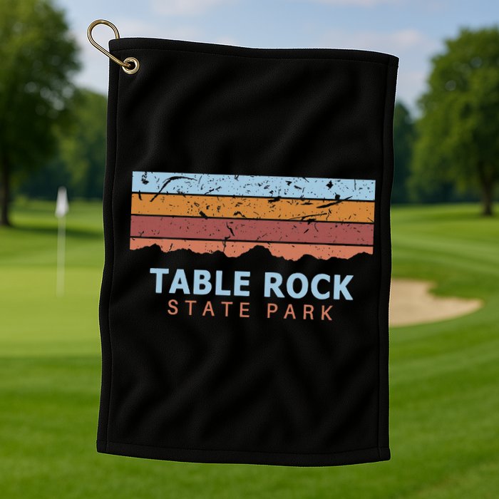 Table Rock State Park South Carolina Retro Cool Golf Towel