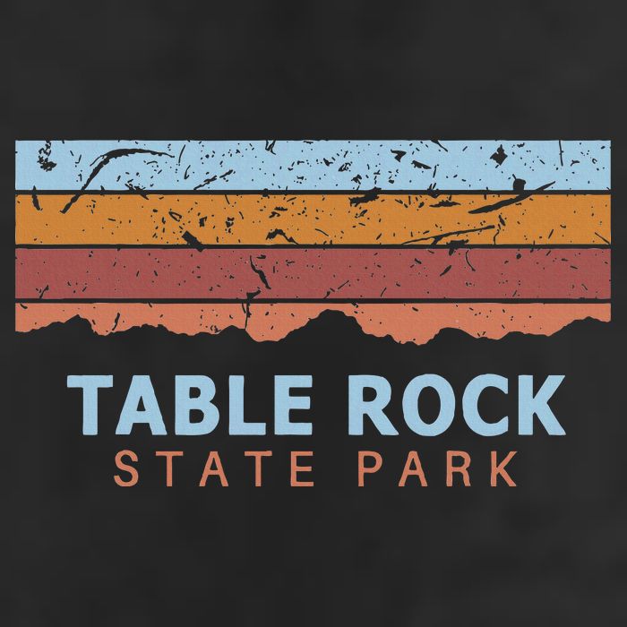 Table Rock State Park South Carolina Retro Cool Golf Towel