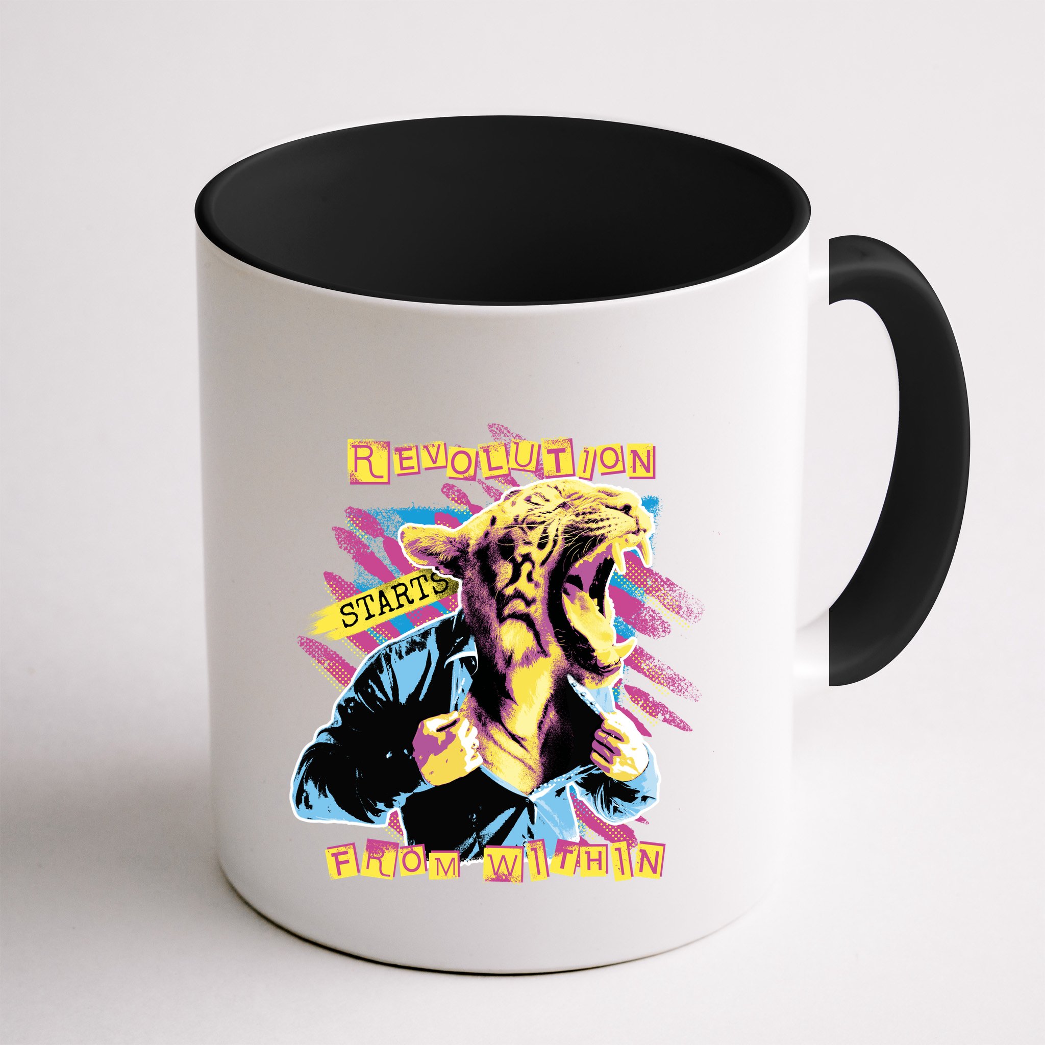 The Revolution Starts From Within Roaring Tiger Man Mug