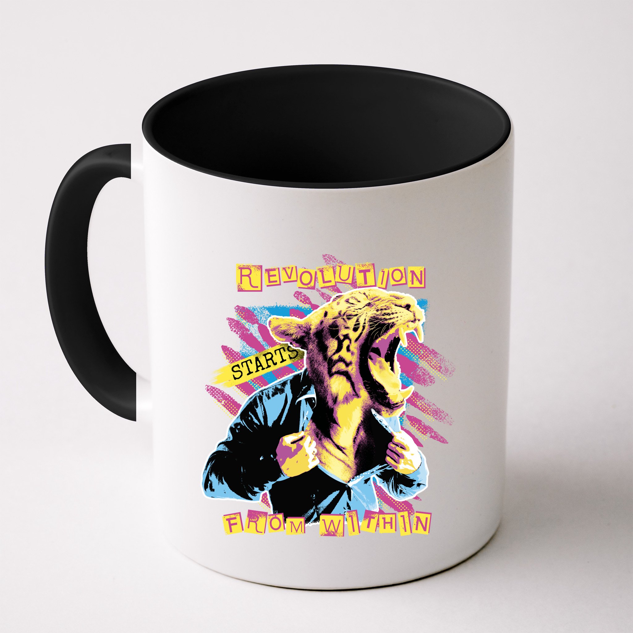 The Revolution Starts From Within Roaring Tiger Man Mug