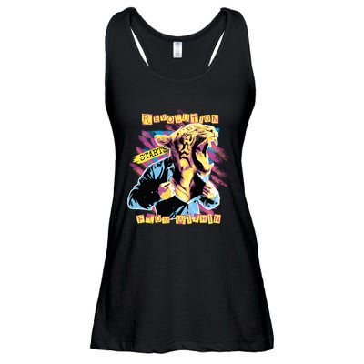 The Revolution Starts From Within Roaring Tiger Man Ladies Essential Flowy Tank