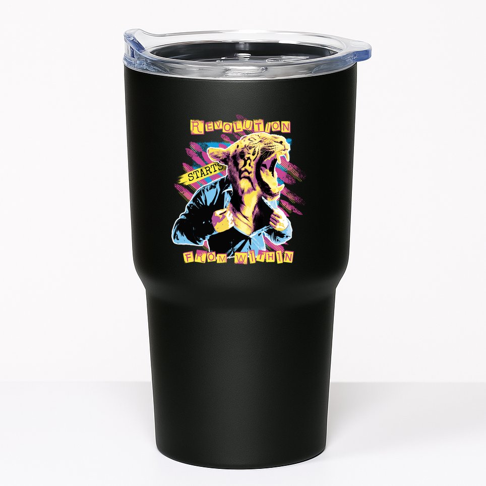 The Revolution Starts From Within Roaring Tiger Man Tumbler