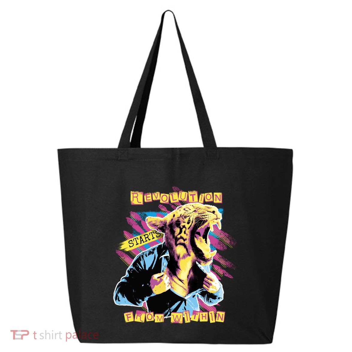 The Revolution Starts From Within Roaring Tiger Man 25L Jumbo Tote