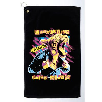 The Revolution Starts From Within Roaring Tiger Man Golf Towel