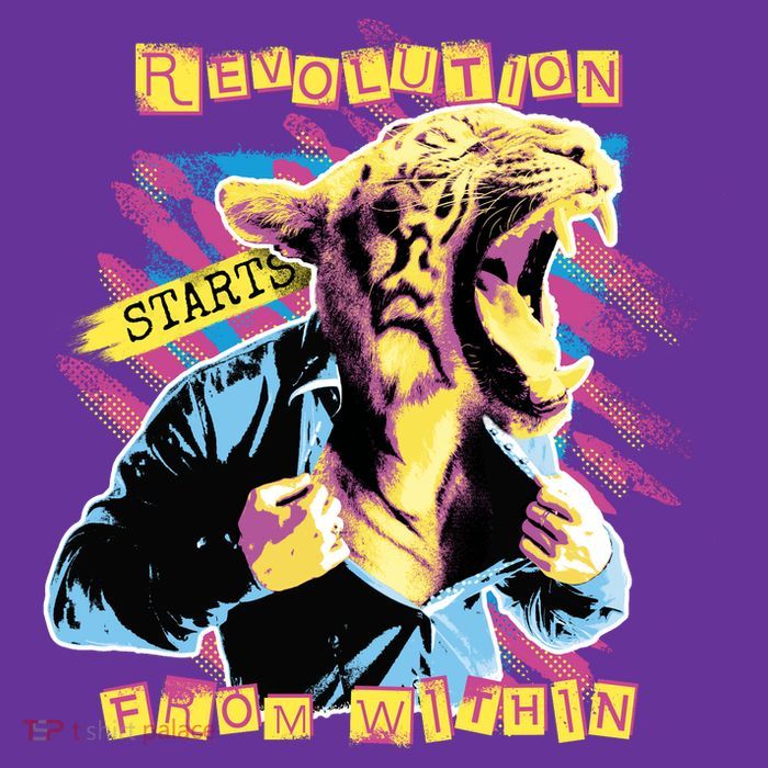 The Revolution Starts From Within Roaring Tiger Man Tall T-Shirt