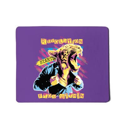The Revolution Starts From Within Roaring Tiger Man Mousepad