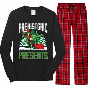 Tree Rex Santa Claus Dino Lover Merry Christmas Dinosaur Gift Long Sleeve Pajama Set