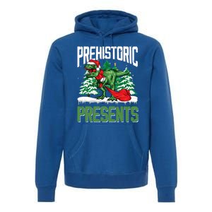 Tree Rex Santa Claus Dino Lover Merry Christmas Dinosaur Gift Premium Hoodie