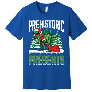 Tree Rex Santa Claus Dino Lover Merry Christmas Dinosaur Gift Premium T-Shirt